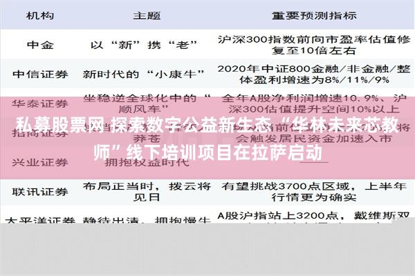 私募股票网 探索数字公益新生态 “华林未来芯教师”线下培训项