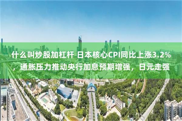 什么叫炒股加杠杆 日本核心CPI同比上涨3.2%，通胀压力推